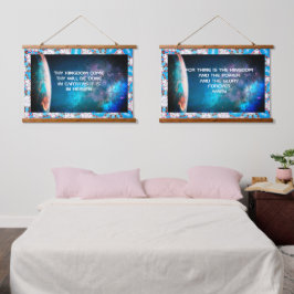 Königreich Come Wood Topped Wall Tapestry Wandteppich Mit Holzrahmen