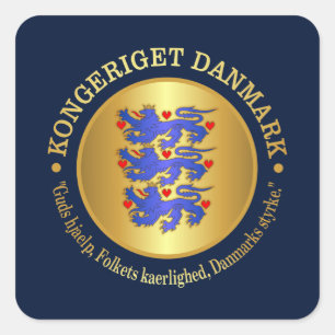 Königreich Dänemark Quadratischer Aufkleber