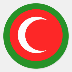 Königreich der Kurdistan-Flagge (1922-1924, 1925) Runder Aufkleber