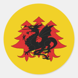 Königreich Drachenwald Runder Aufkleber