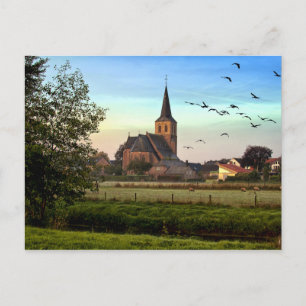 Königreich Gottes Kirche Sonnenaufgang Landschaft Postkarte