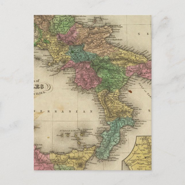 Königreich Neapel oder die beiden Sizilien 2 Postkarte (Vorderseite)