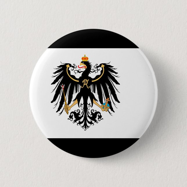 Königreich Preussen Nationalfahne Button (Vorderseite)