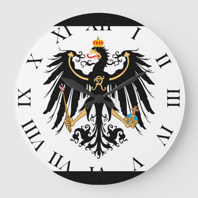 Königreich Preussen Nationalfahne Große Wanduhr (Vorderseite)
