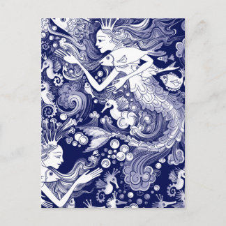 Königreich Seepferd Postkarte