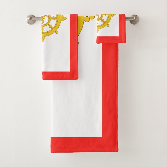 Königreich Sikkim-Flagge Badhandtuch Set (Insitu)
