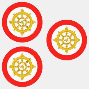 Königreich Sikkim-Flagge Etiketten