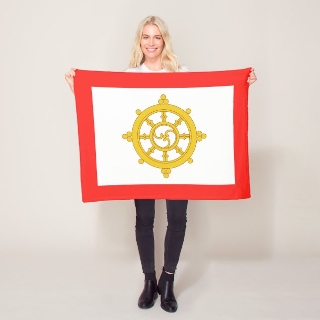 Königreich Sikkim-Flagge Fleecedecke (Beispiel)