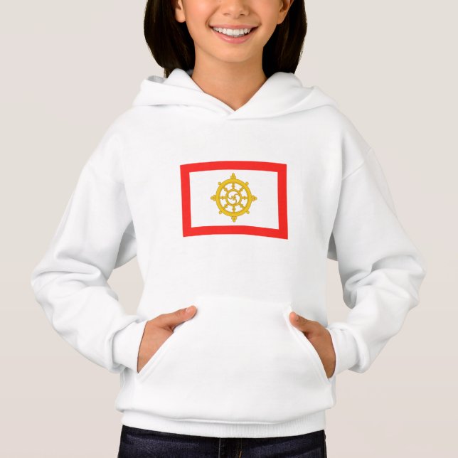 Königreich Sikkim-Flagge Hoodie (Vorderseite)