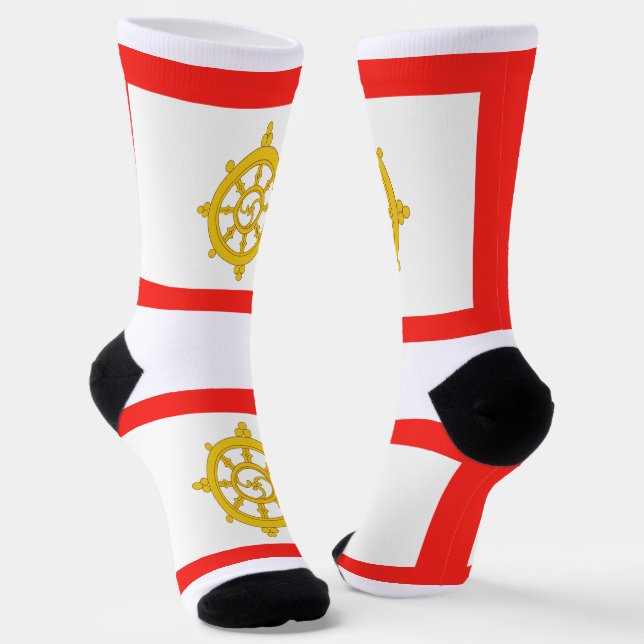 Königreich Sikkim-Flagge Socken (Gewinkelt)