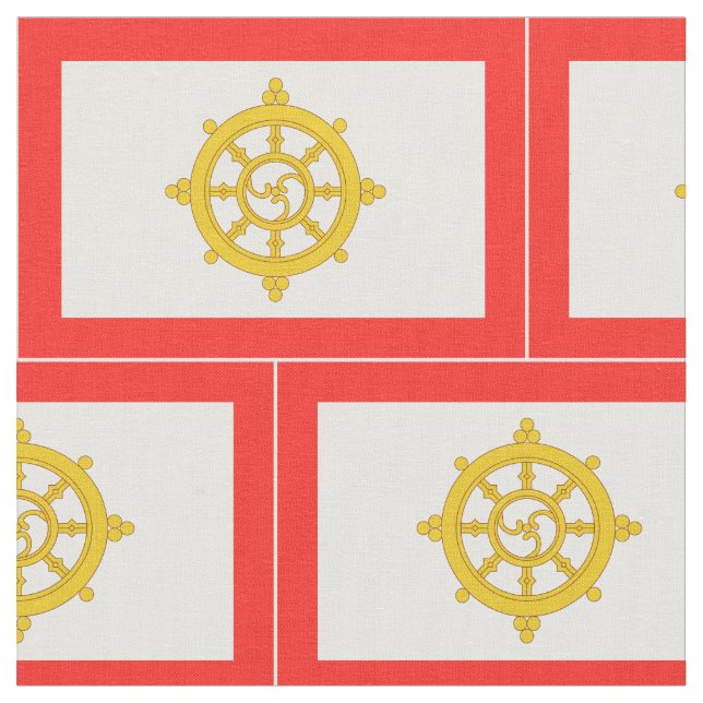 Königreich Sikkim-Flagge Stoff (Nahaufnahme)