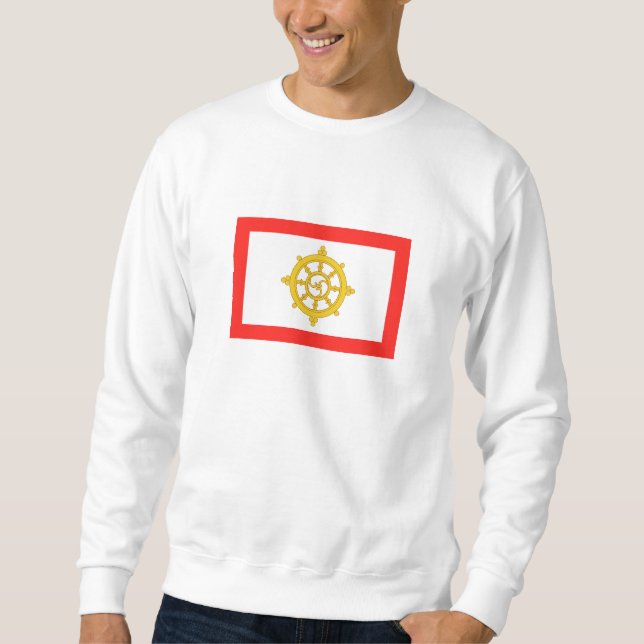 Königreich Sikkim-Flagge Sweatshirt (Vorderseite)