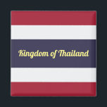 Königreich Thailand Magnet<br><div class="desc">Geschichte der Flagge des Königreichs Thailand: Die tribfarbige Flagge des Königreichs Thailand, durch den königlichen Abschluss Rama VI am 28. September 1917, demonstriert die großartige Schönheit und Kultur des Königreiches Thailand, und jede Farbe auf der Flagge spiegelt dies deutlich wider. Das Weiße auf der Fahne repräsentiert die Reinheit des Buddha,...</div>