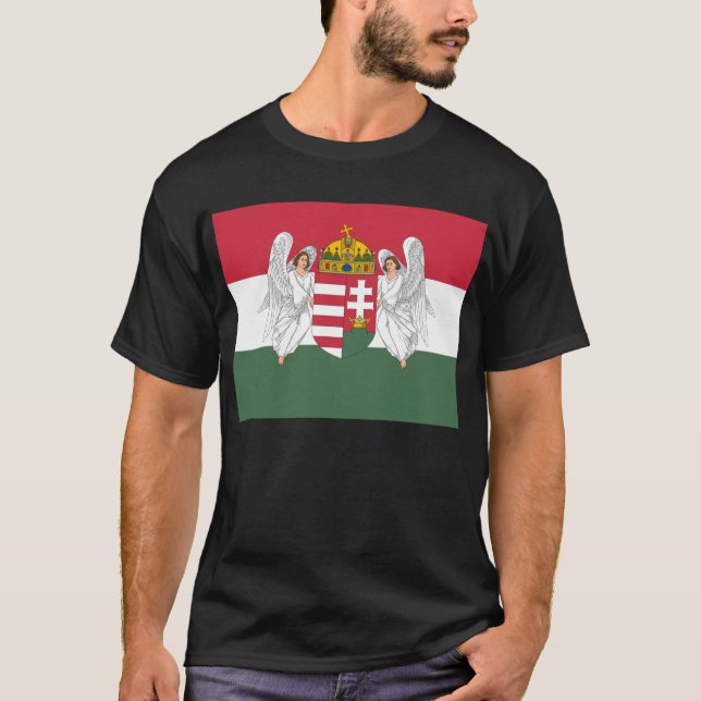 Königreich von Ungarn-Flagge T-Shirt (Vorderseite)