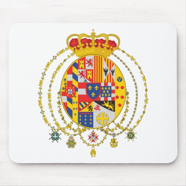 Königreich zwei Sicilies des Wappens Mousepad (Vorne)
