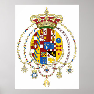 Königreich zwei Sizilien Offiziell Italien Poster