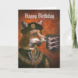 Königrichard III Fox-Geburtstags-Karte Karte