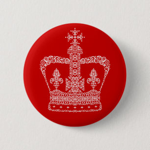 Königs- oder Königinnenkrone Button