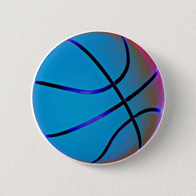 Königsblau-Basketball Button (Vorderseite)