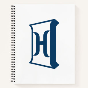 Königsblau Buchstabe H Elegantes Initial-Monogramm Notizbuch