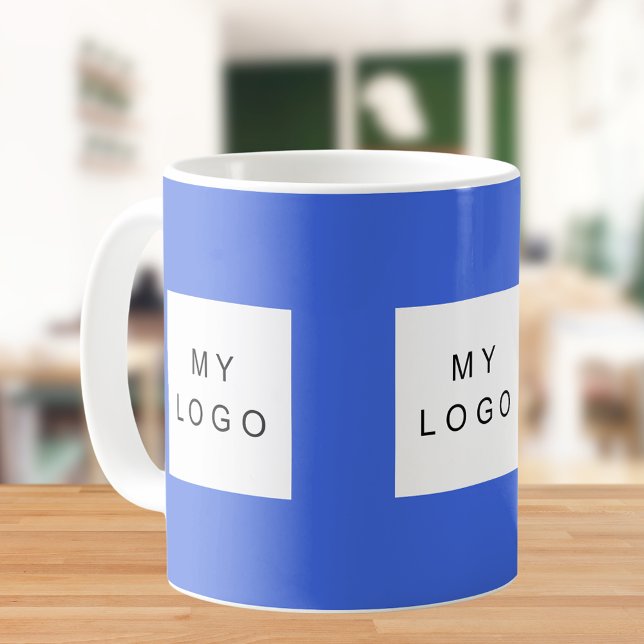 Königsblau des Firmenlogos Kaffeetasse (Von Creator hochgeladen)