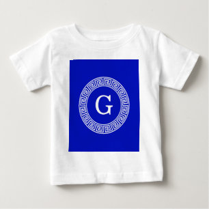 Königsblau-Gewicht griechisches SchlüsselRnd Baby T-shirt