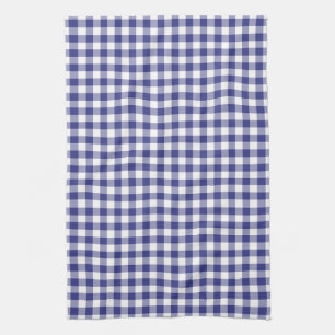 Königsblau-Gingham-Muster-Geschirrtücher Handtuch