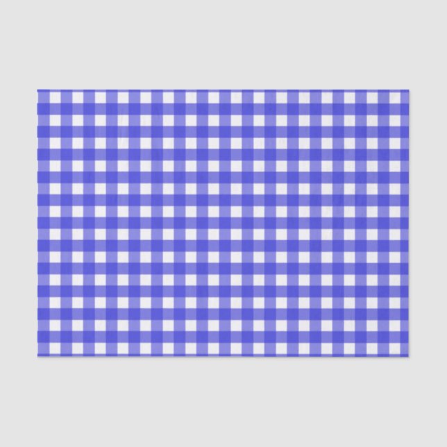 Königsblau Gingham Seidenpapier (Vorderseite)