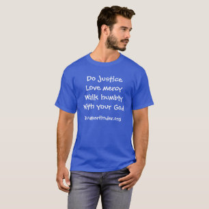 Königsblau Micah 6:8 T-Shirt