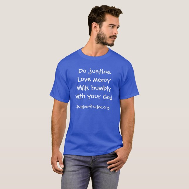 Königsblau Micah 6:8 T-Shirt (Vorne ganz)