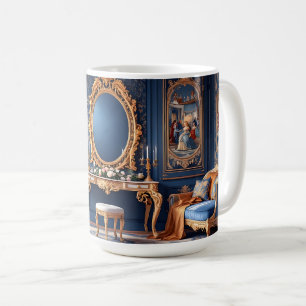 Königsblau Rococo Kaffeetasse