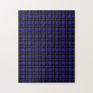 Königsblau-schwarzes Karo Puzzle