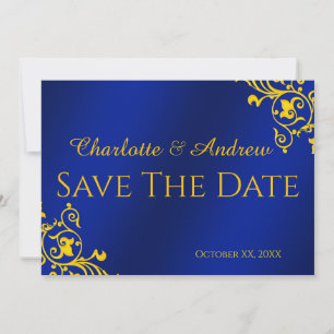 Königsblau und Gold Save the Date