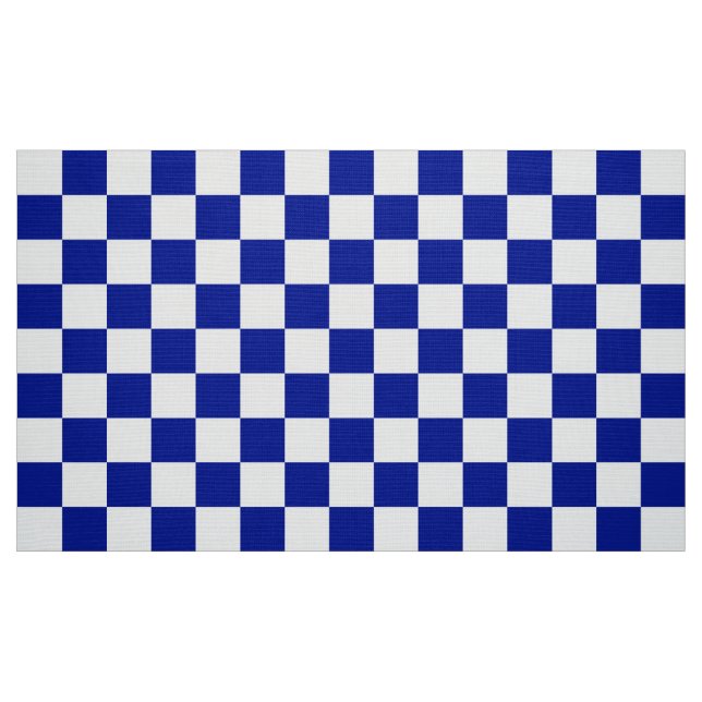 Königsblau-und Weiß-Schachbrett-Muster-Gewebe Stoff (Fat Quarter (45,7 x 55,9 cm))