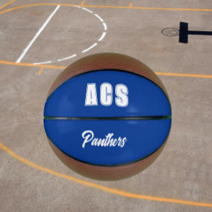 Königsblau und Weiße Schulfarben Team Basketball
