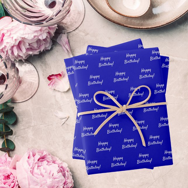 Königsblau weiß geschenkpapier set (Von Creator hochgeladen)