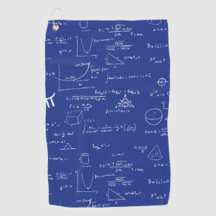 Königsblaue Formeln Gleichungen Mathe Golfhandtuch