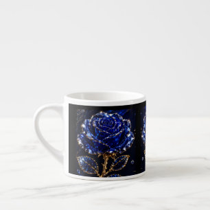 Königsblaue Goldkristallrose Espressotasse