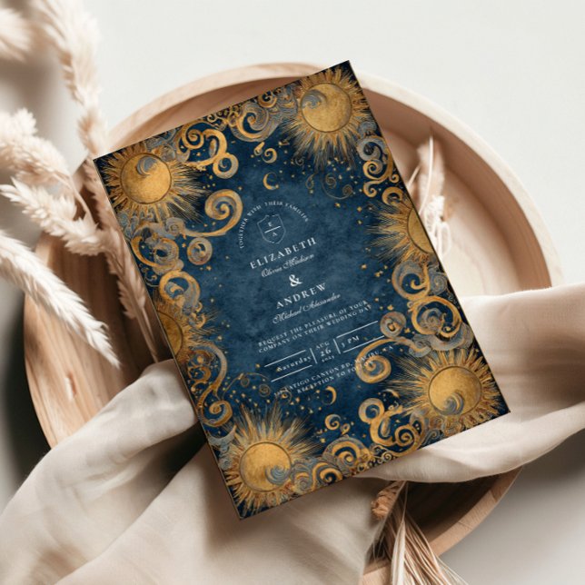 Königsblaue Himmelhochzeit Einladung (Von Creator hochgeladen)