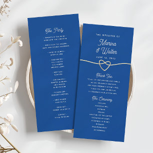 Königsblaue Hochzeitsprogramme