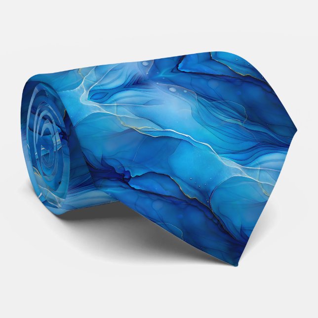 Königsblaue Krawatte Bold Vivid Modern (Gerollt)