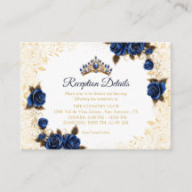 Königsblaue Rosen mit goldenem Diadem Quinceañera