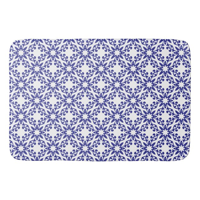 Königsblaue Treillage Badematte (Vorderseite)