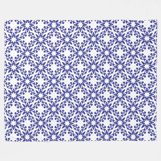 Königsblaue Trellis Fleecedecke (Vorderseite (Horizontal))