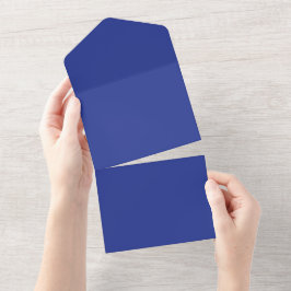 Königsblaue Weihnachtseleganz All In One Einladung