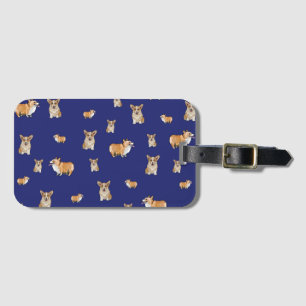 Königsblauer Corgi Gepäckanhänger