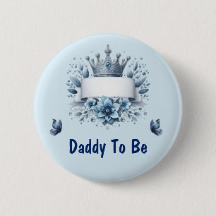 Königsblauer Kleiner Prinz Daddy To Be Knopf Button