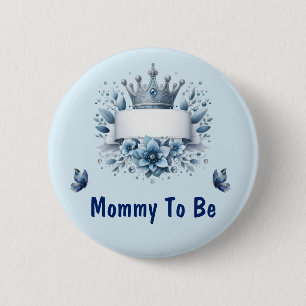 Königsblauer Little Prince Mommy To Be Knopf Button