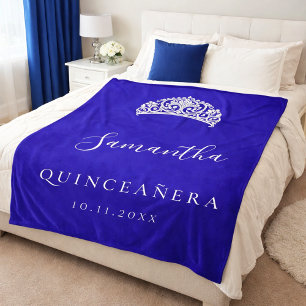 Königsblauer Tiara-Kronname Fleecedecke