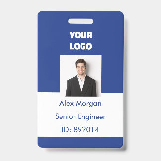 Königsblaues Corporate Executive Foto-ID-Abzeichen Ausweis